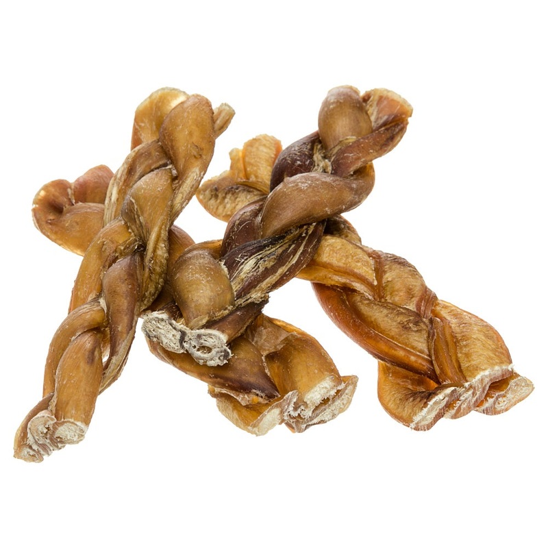 Braided Bully Stick Dog Treats 5-Inch, Single