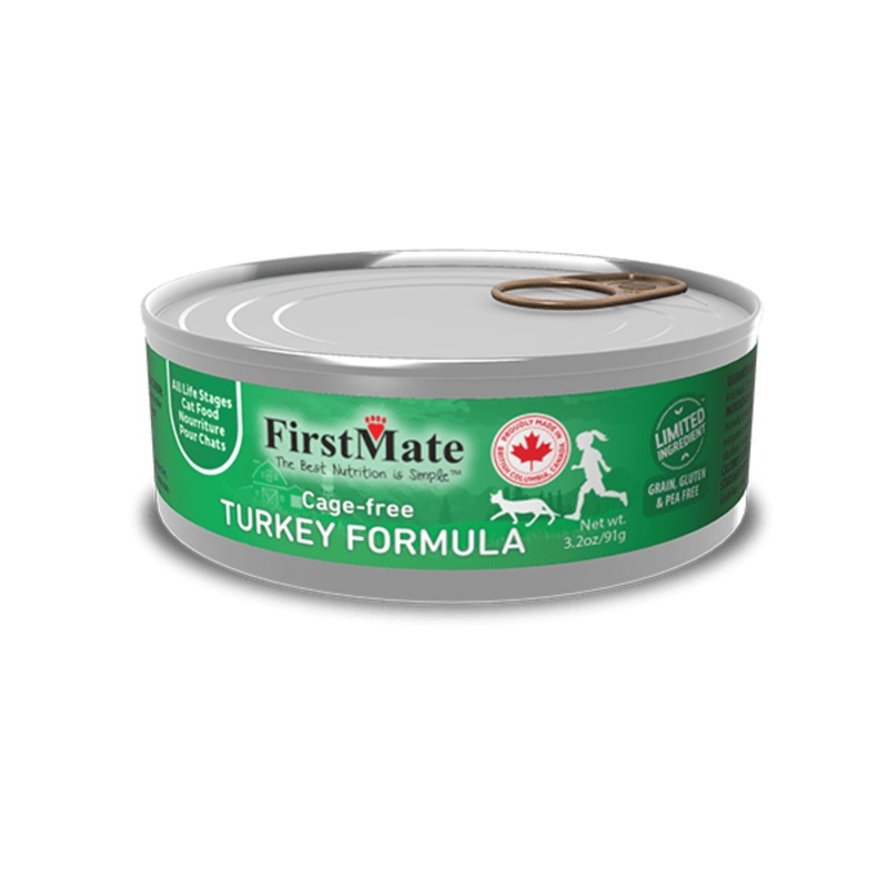 FirstMate Pet Foods Limited Ingredient Cage Free Turkey Formula for Cats 5.5-oz