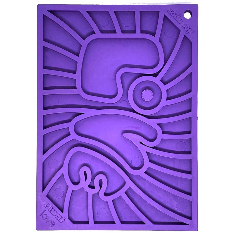 SodaPup Groovy Love Enrichment Lick Mat Purple Small
