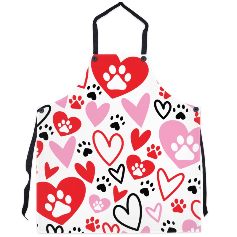 Paw Heart Apron 29.5×32 inch