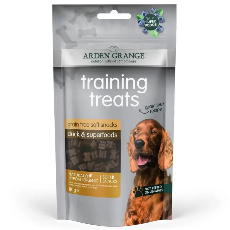 Arden Grange Duck Training Treats for Dogs  80g | Tasty & Grain-Free Rewards
