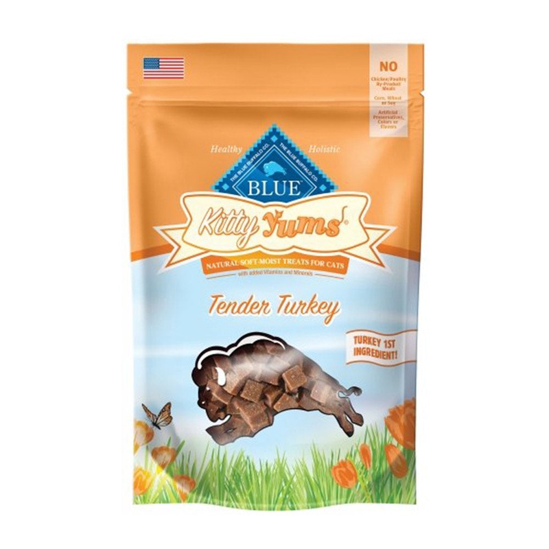 Blue Buffalo Kitty Yums Tender Turkey Recipe Healthy Soft-Moist Treats 2 Oz