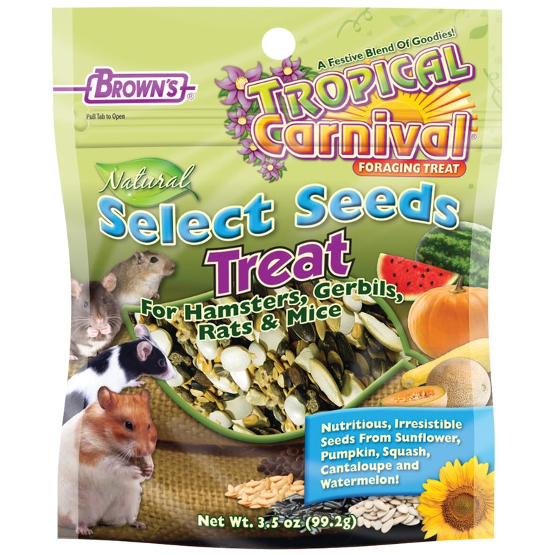 Brown’s Tropical Carnival Natural Select Seeds Small Animal Treats 3.5 oz