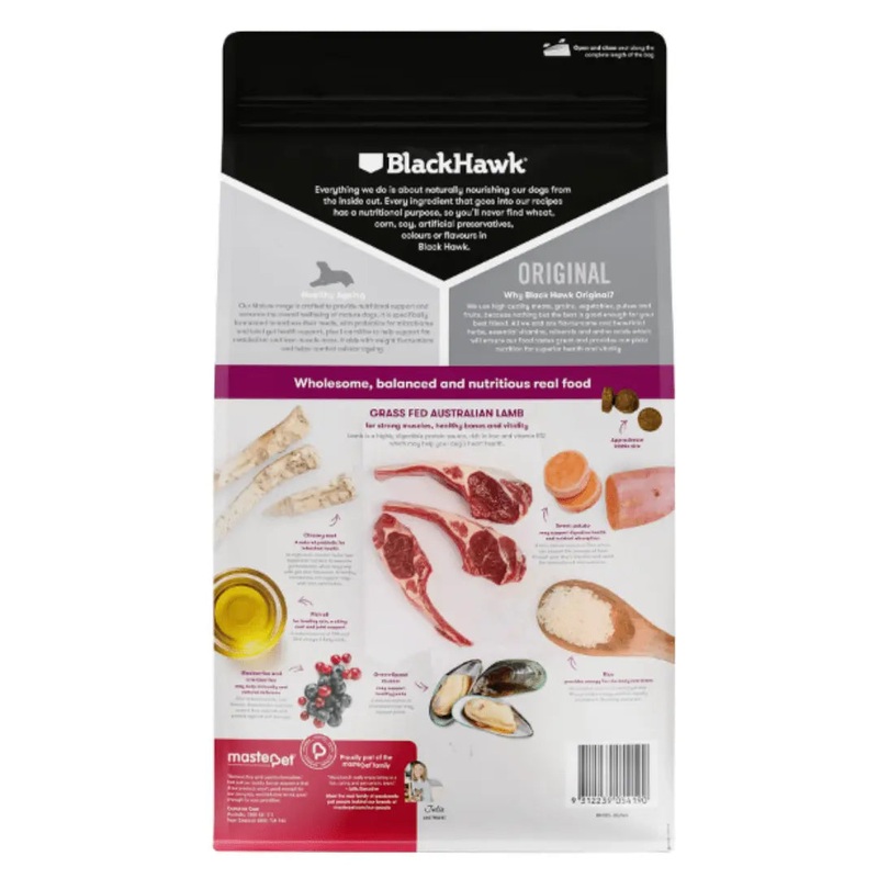 Black Hawk Dog Food Mature Lamb & Rice 20kg
