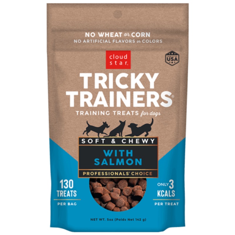 Cloud Star Tricky Trainers Chewy Dog Treats Salmon Flavor 142g