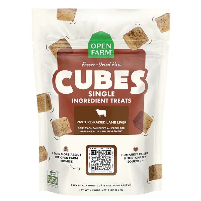 Open Farm Freeze Dried Raw Single Ingredient Lamb Liver Treat for Dogs 3 oz