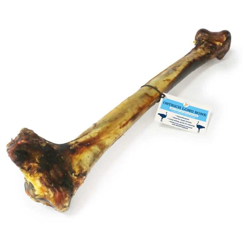 JR Long Ostrich Bone  Natural, Hypoallergenic Dog Chew for Strong Chewers (50cm)