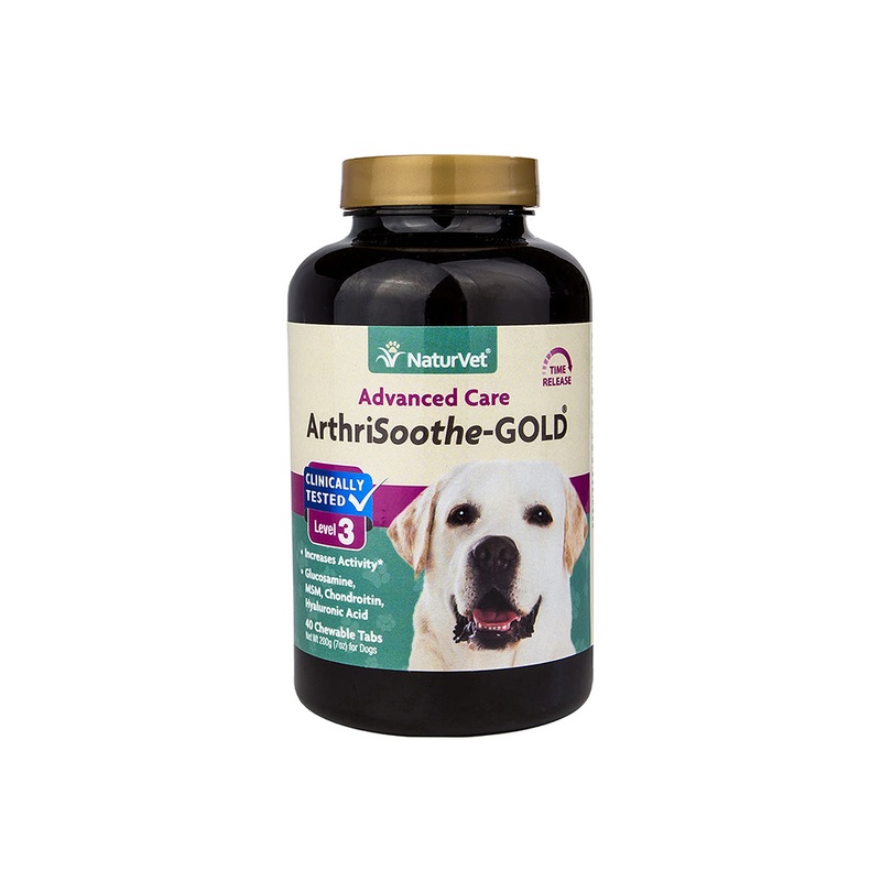 Naturvet ArthriSoothe-GOLD Level 3 Advanced Care Dogs Chewable Tablets 40 Count