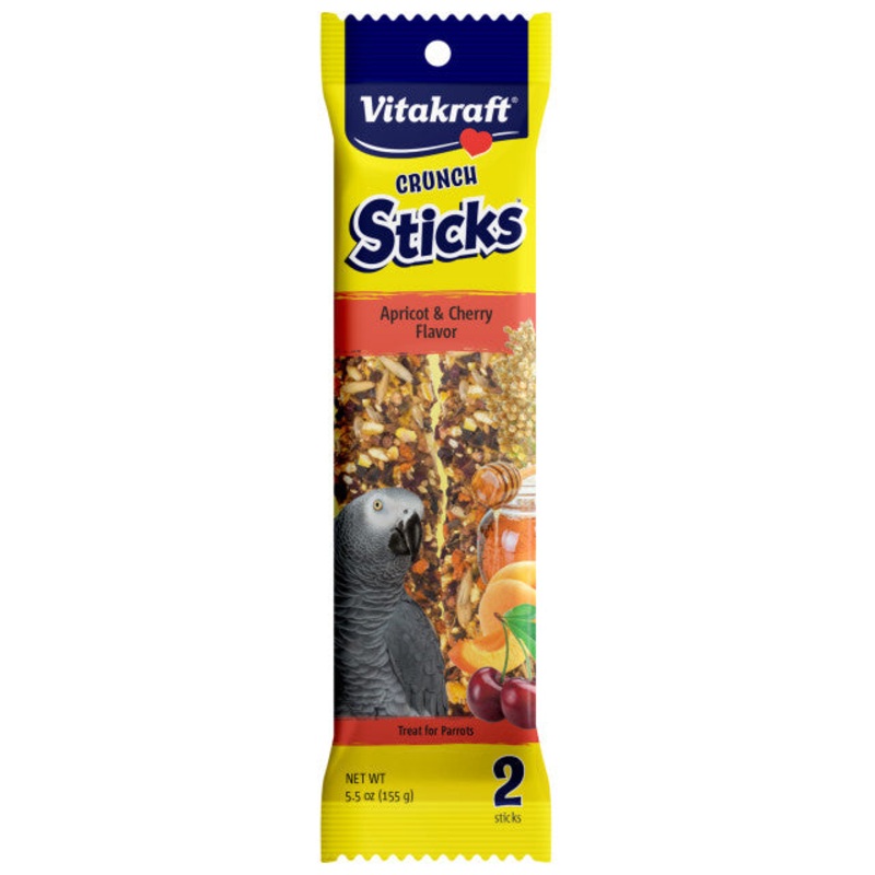 Vitakraft Crunch Sticks Apricot & Cherry Flavor Treat 5.5 oz. (Pack of 2)