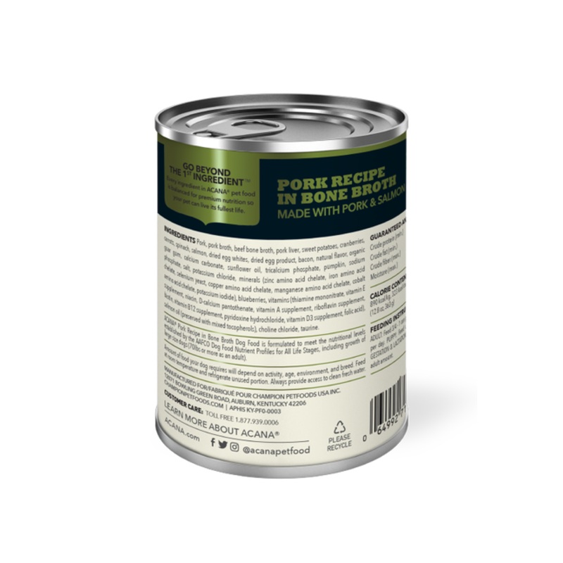 ACANA Premium Chunks Pork Recipe in Bone Broth Wet Dog Food