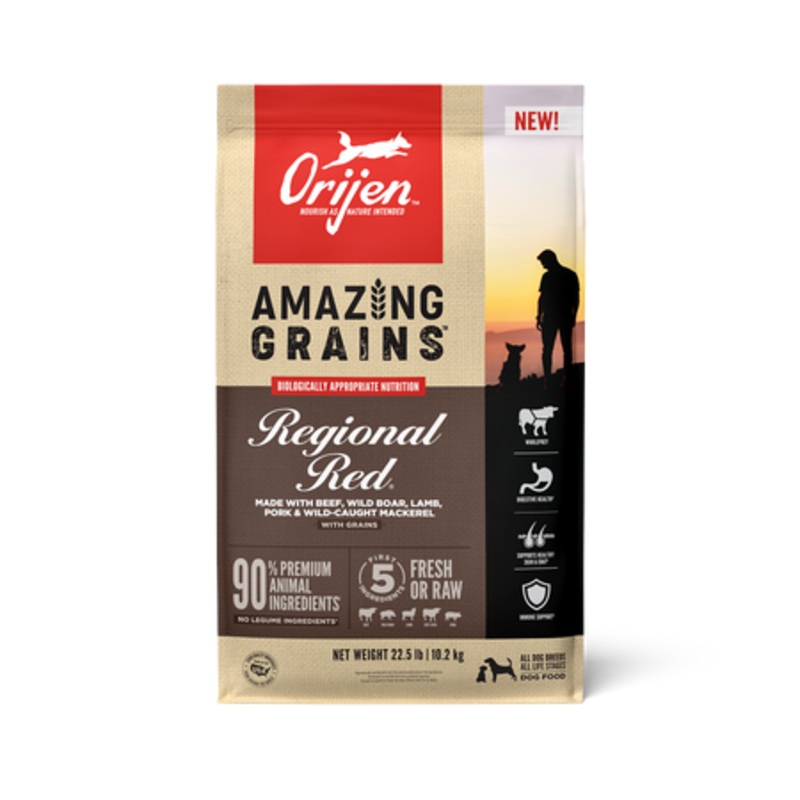 Orijen Amazing Grains, Regional Red Dry Dog Food – 4lb
