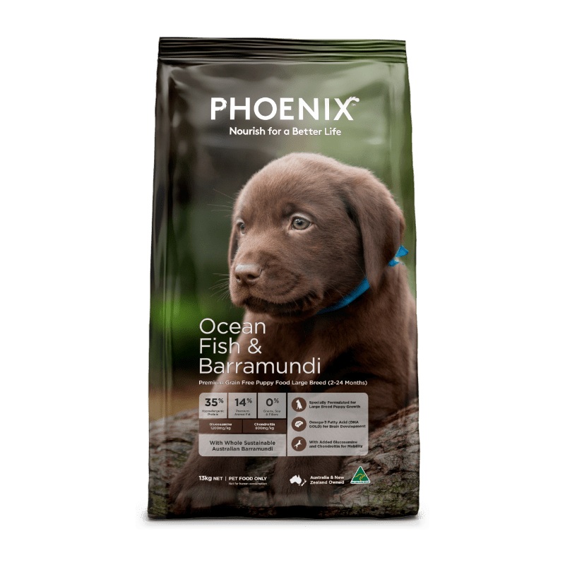Phoenix Dog Food Puppy Large Breed Ocean Fish & Barramundi 13kg