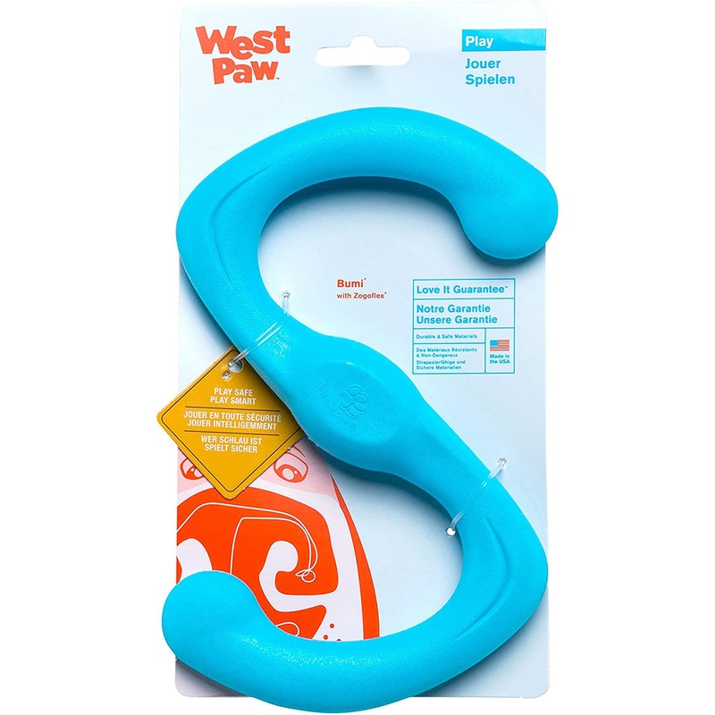West Paw Zogoflex Bumi Large 9.5″ Aqua Dog Toy