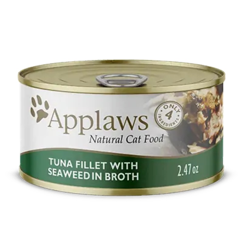 Applaws Natural Wet Cat Food Tuna Fillet with Seaweed in Broth 5.5-oz. single