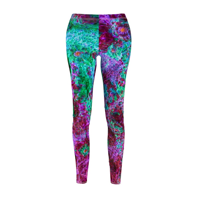 Chalice Coral Print Leggings (AOP) XS White stitching