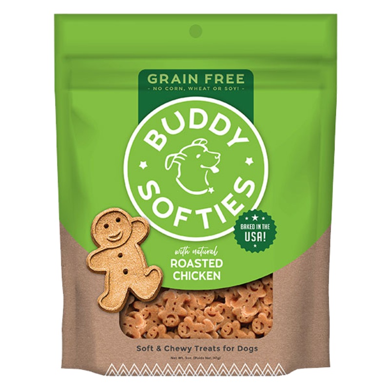 Cloud Star Buddy Biscuits Grain Free Soft & Chewy Dog Treats Roasted Chicken 6 oz