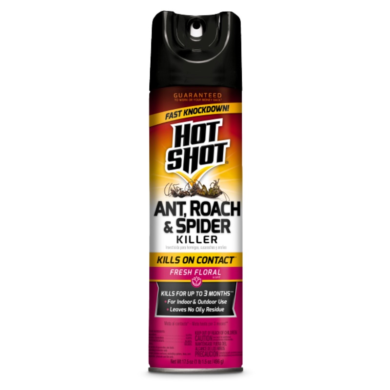 HOT-SHOT ANT, ROACH & SPIDER KILLER (FRESH FLORAL SCENT AEROSOL) 17.5-oz