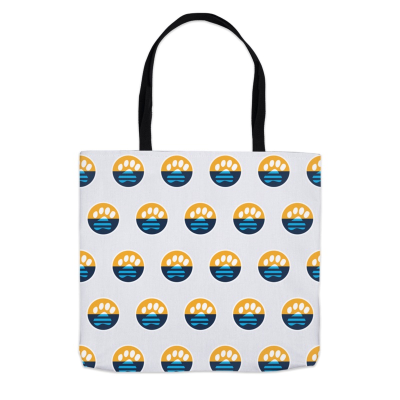 MKE Flag Paw Tote Bags 13×13 inch