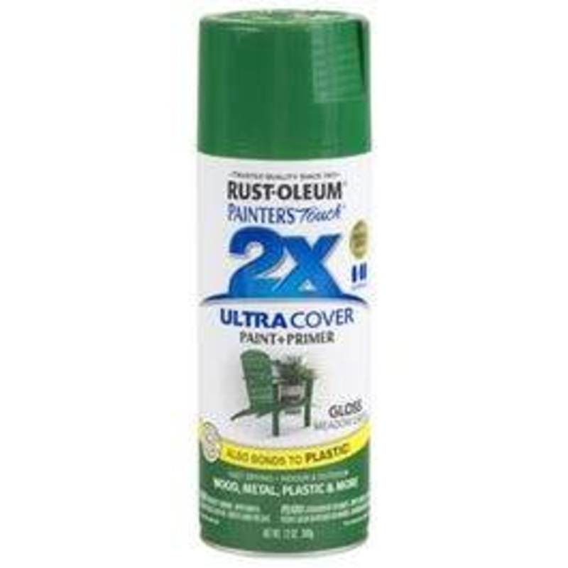Painter’s Touch 2X Spray Paint, Gloss Meadow Green, 12-oz.