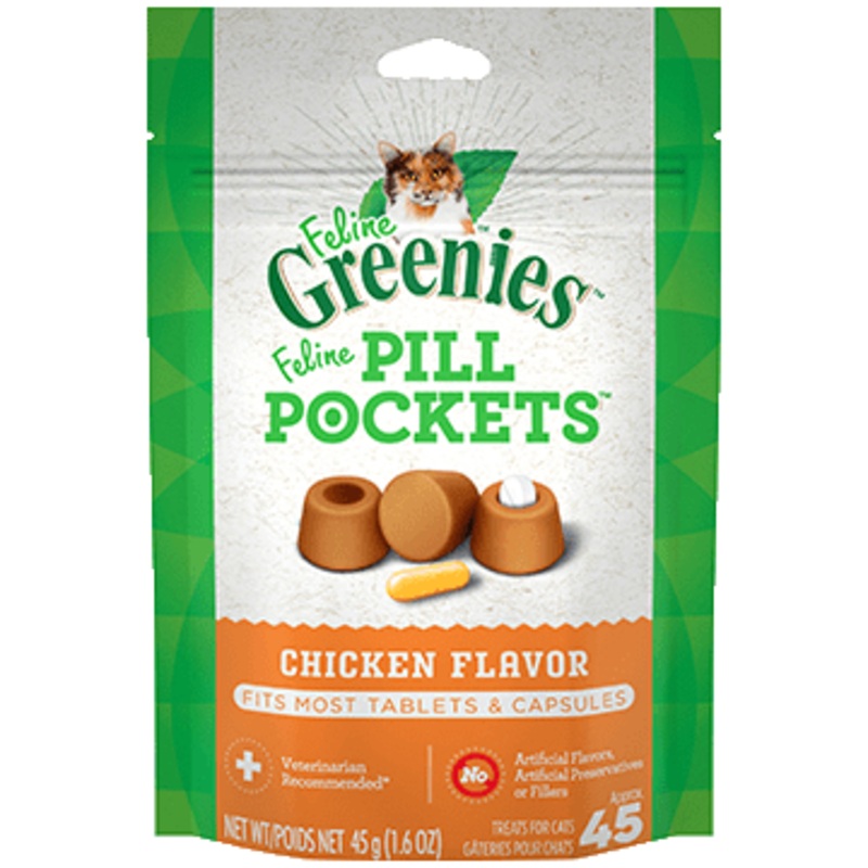 FELINE GREENIES PILL POCKETS Treats FELINE GREENIES PILL POCKETS Treats Chicken Flavor