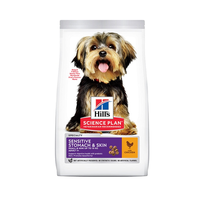 Hills Science Plan Sensitive Stomach & Skin Small & Mini Adult Dog Food With Chicken (1.5kg)