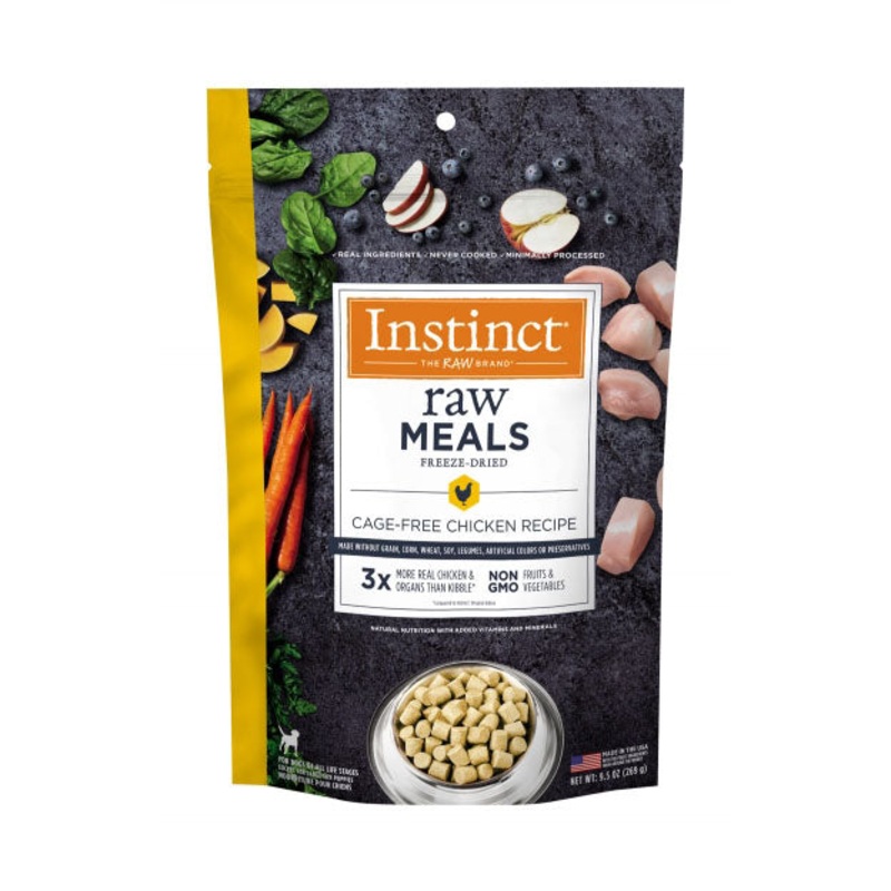 Instinct Raw Meals Cage-Free Chicken Recipe Freeze-Dried Dog Food 9.5 oz. LOWEST PRICE (NV5)