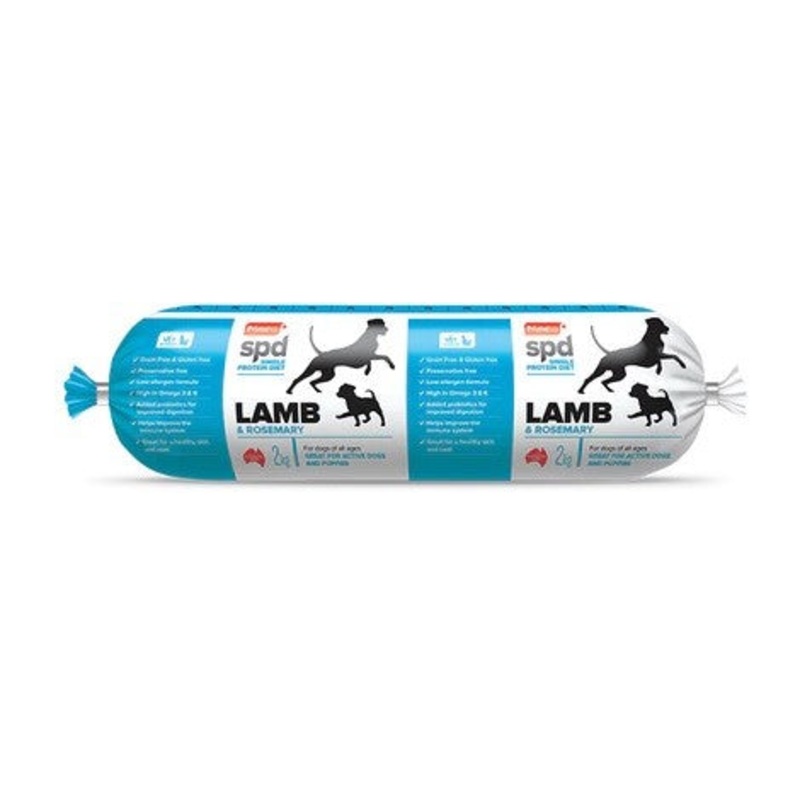 PRIME 100 DOG ROLL SPD LAMB & ROSEMARY 2KG