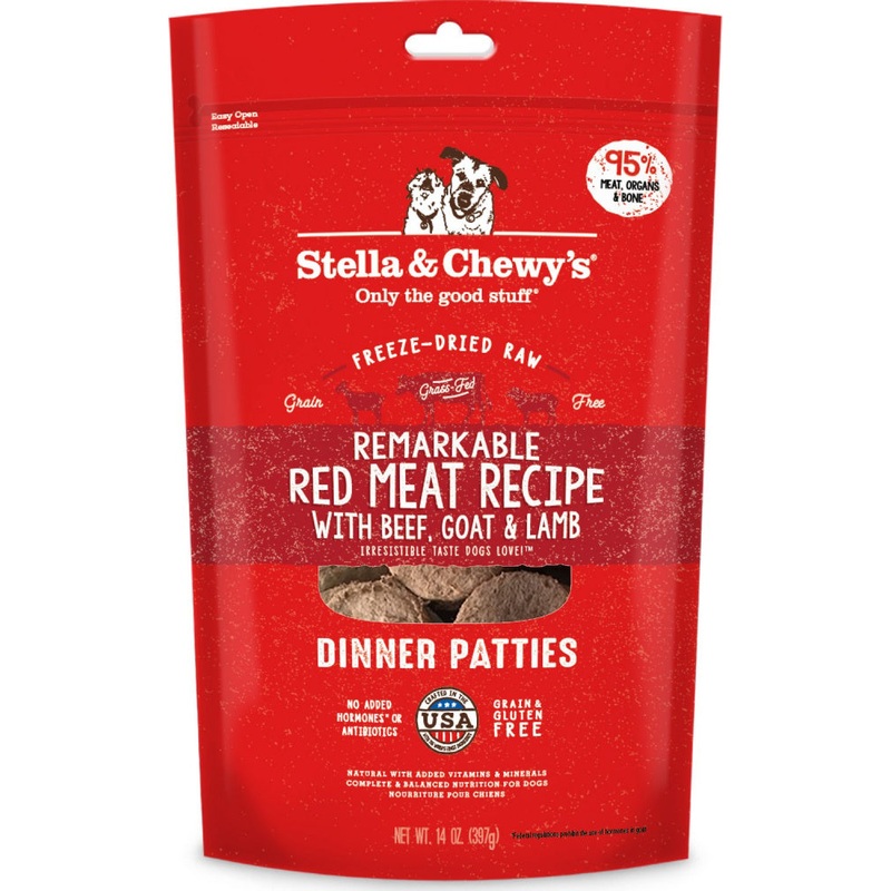 Stella & Chewy’s Remarkable Raw Red Meat Recipe Freeze Dried Dinner Patties Dog Food