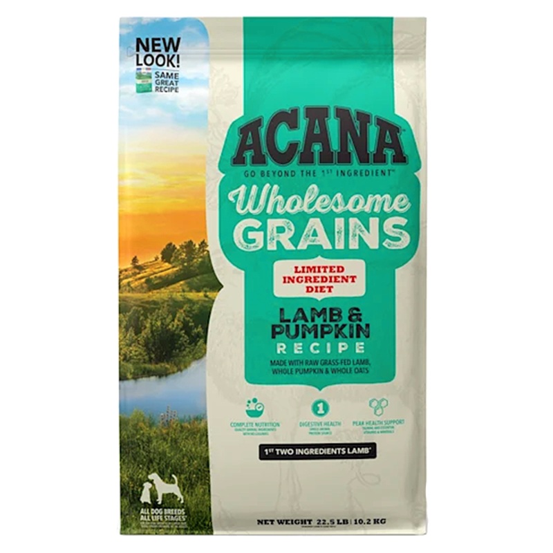 Wholesome Grains Lamb & Pumpkin Recipe Limited Ingredient Diet Dry Dog Food 22.5 Pounds