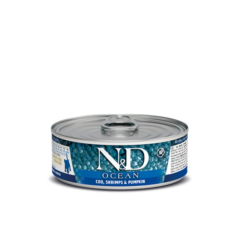 Farmina N&D Ocean Cat Cod, Shrimp & Pumpkin Kitten Wet Food