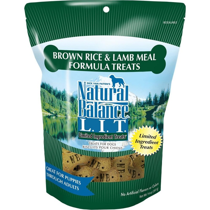 Natural Balance L.I.T. Limited Ingredient Treats Brown Rice and Lamb Meal Formula Dog Treats