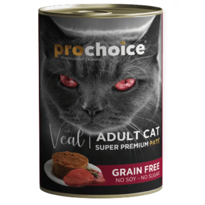 Prochoice – Adult Cat Premium Pate With Veal 400g 1 Can