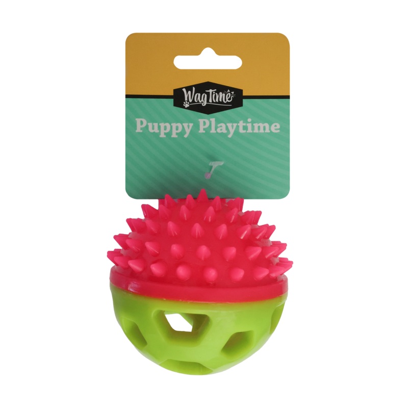 WagTime – Puppy Spikey Play Ball (8.5cm) 8.5cm