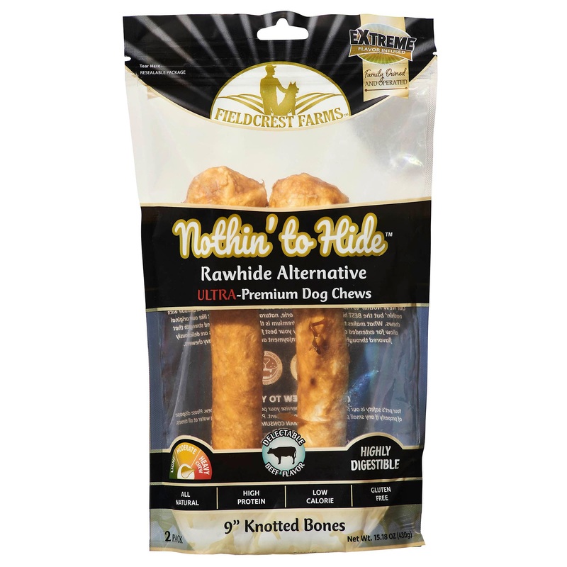 Fieldcrest Farms Nothin’ to Hide 9 Knotted Beef Flavor Bone Ultra Premium Dog Chews