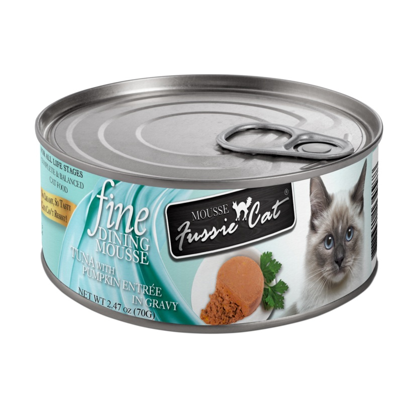 Fussie Cat Fine Dining Mousse Tuna with Pumpkin Entree in Gravy Canned Cat Food