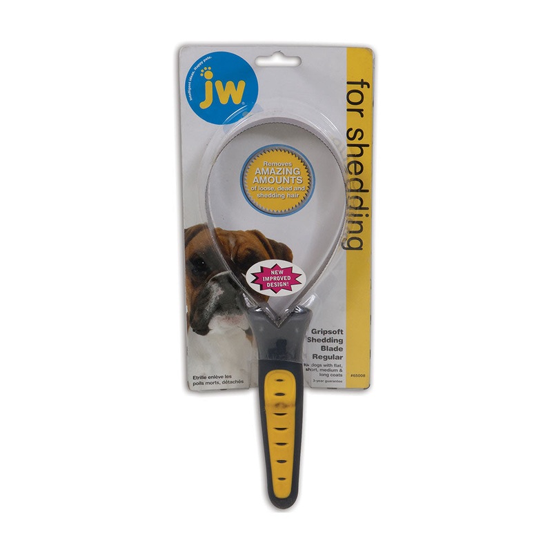 JW Gripsoft Shedding Blade Gray/Yellow Color Regular