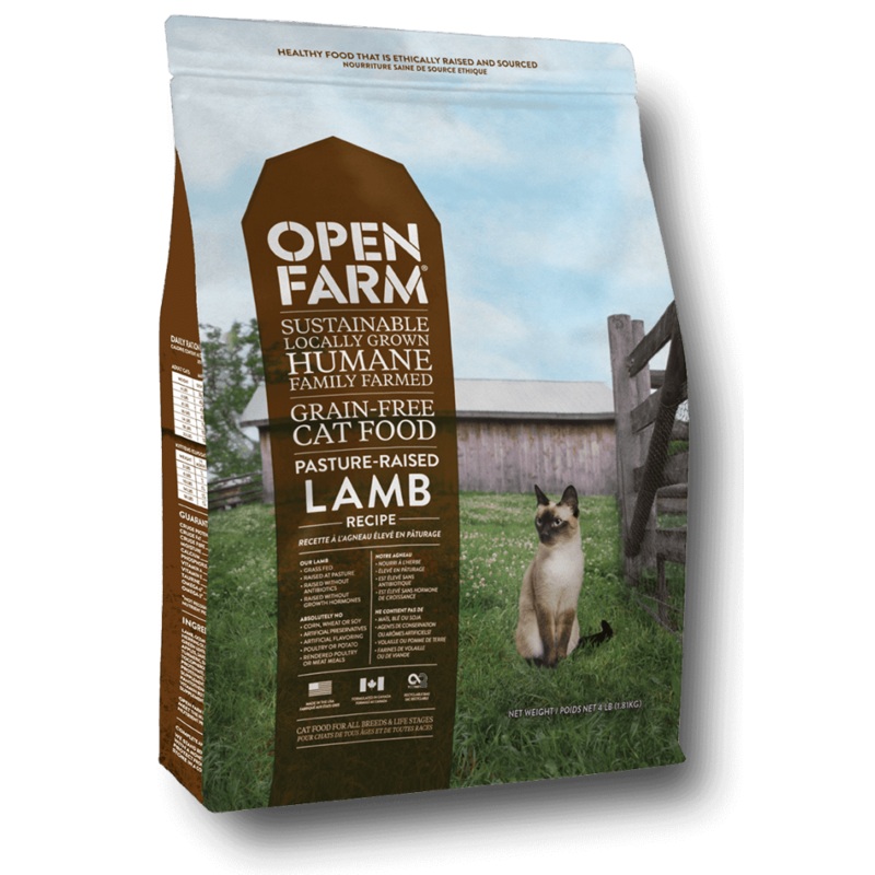 Open Farm Grain Free Pasture Raised Lamb Recipe Dry Cat Food 4 lb