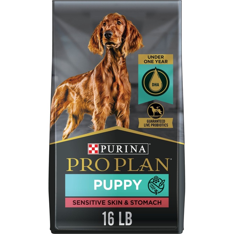 Purina Pro Plan Puppy Sensitive Skin & Stomach Lamb & Oatmeal Dry Dog Food, 16 lbs