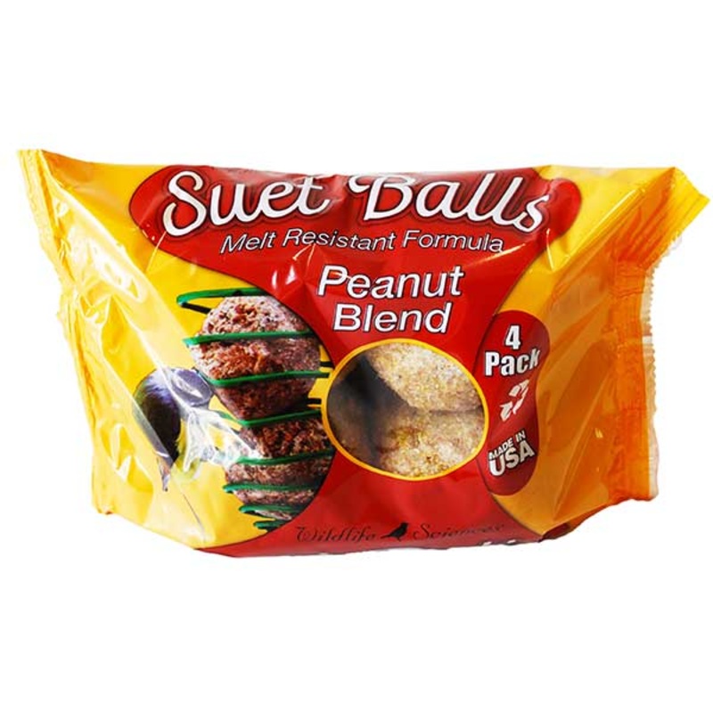 WILDLIFE SCIENCES SUET BALLS PEANUT BLEND 4 PACK 1.15 lbs