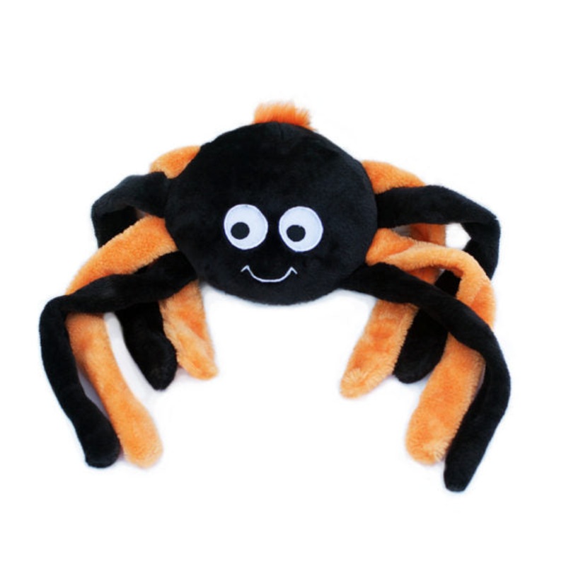 ZippyPaws Halloween Grunterz – Orange Spider