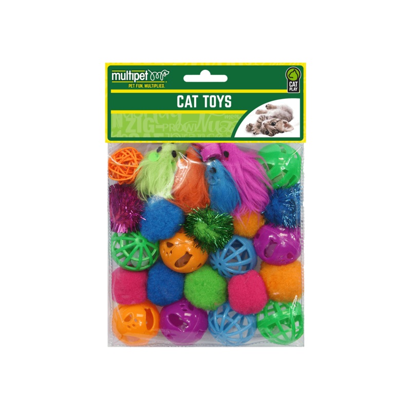 Multipet 24pc Cat Toys Value Pack Each