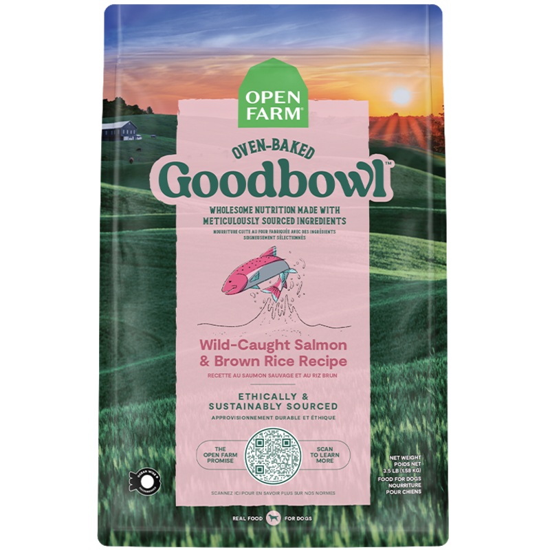 Open Farm Goodbowl Wild-Caught Salmon & Brown Rice Recipe for Dogs 3.5 Lb