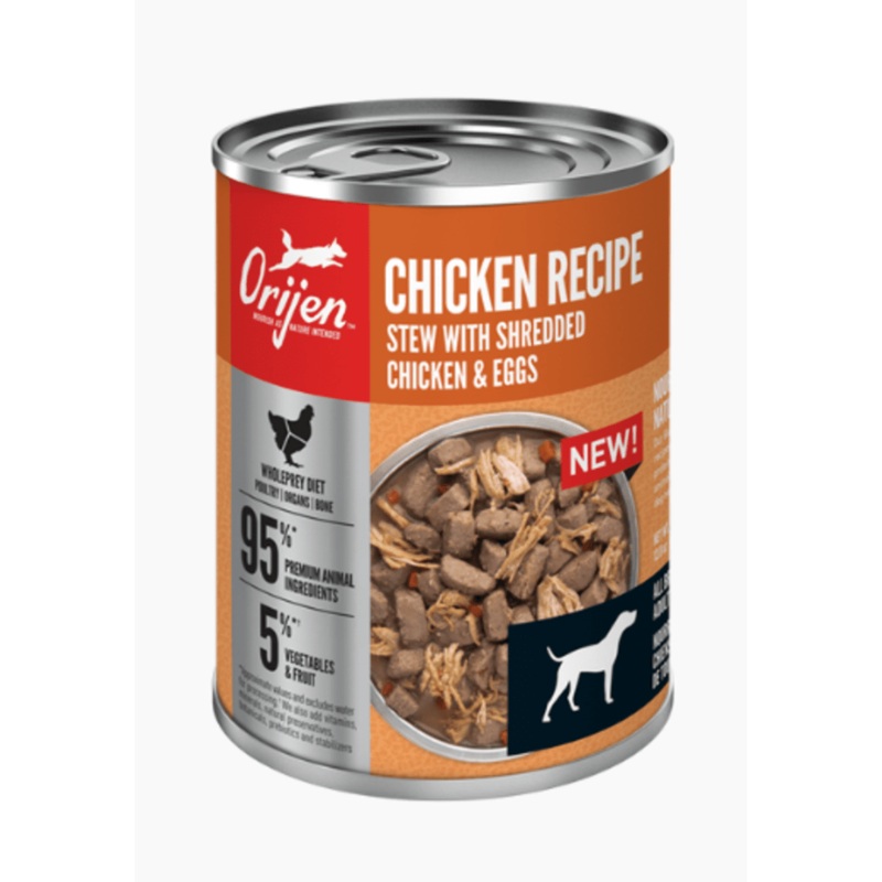 Orijen Chicken Recipe Stew with Shredded Chicken & Eggs Canned Dog Food 12.8 oz