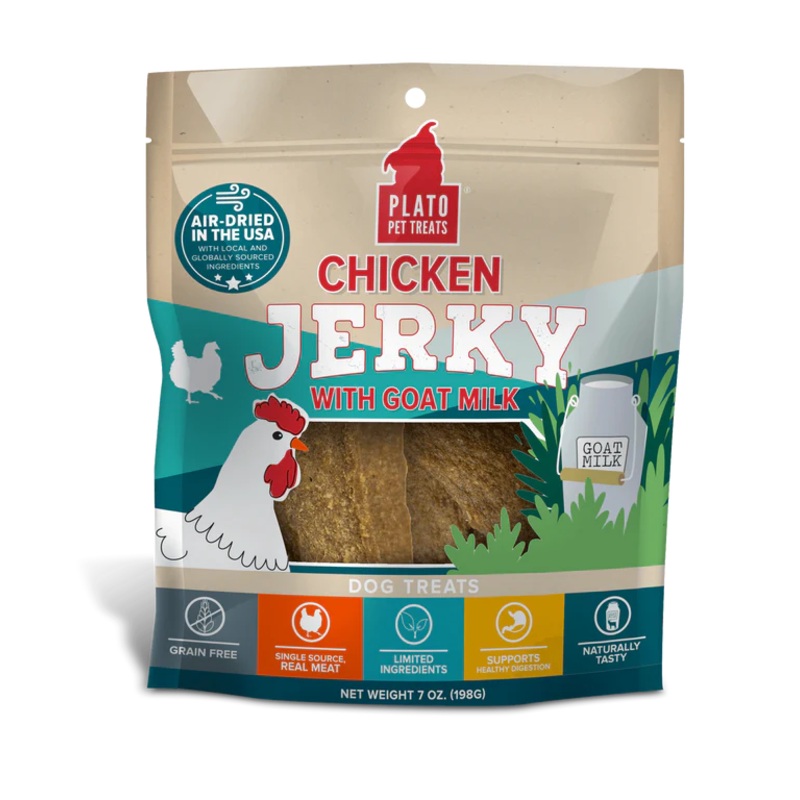 Plato Chicken with Goat’s Milk Jerky Dog Treats 16 oz