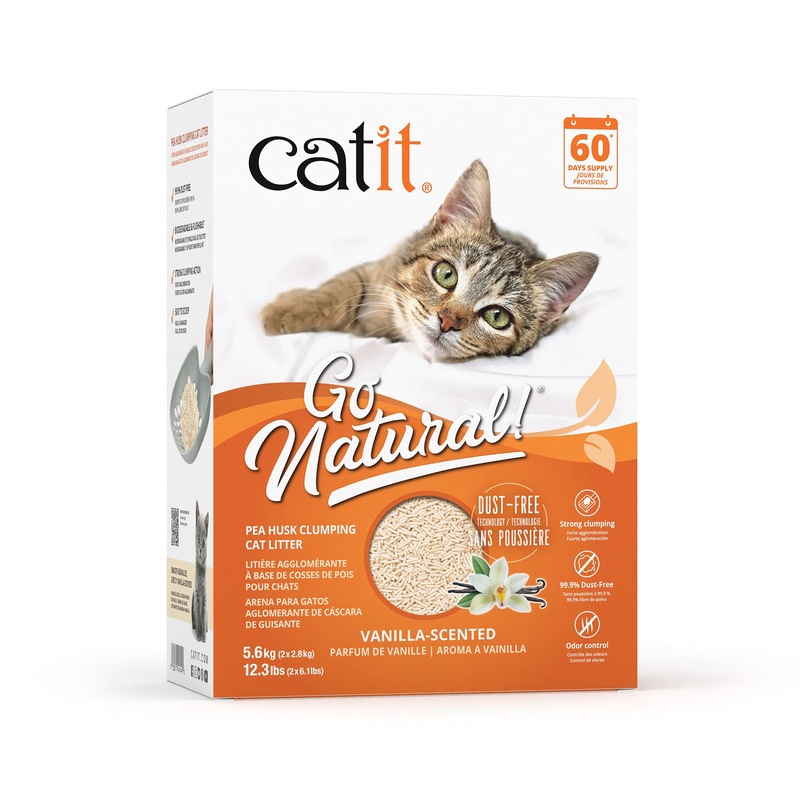 Catit Go Natural! Pea Husk Clumping Cat Litter – Vanilla – 5.6 kg