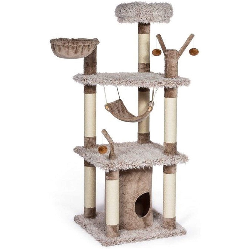 Kitty Power Paws Siberian Mountain Cat Tree Tower Perch with Condo