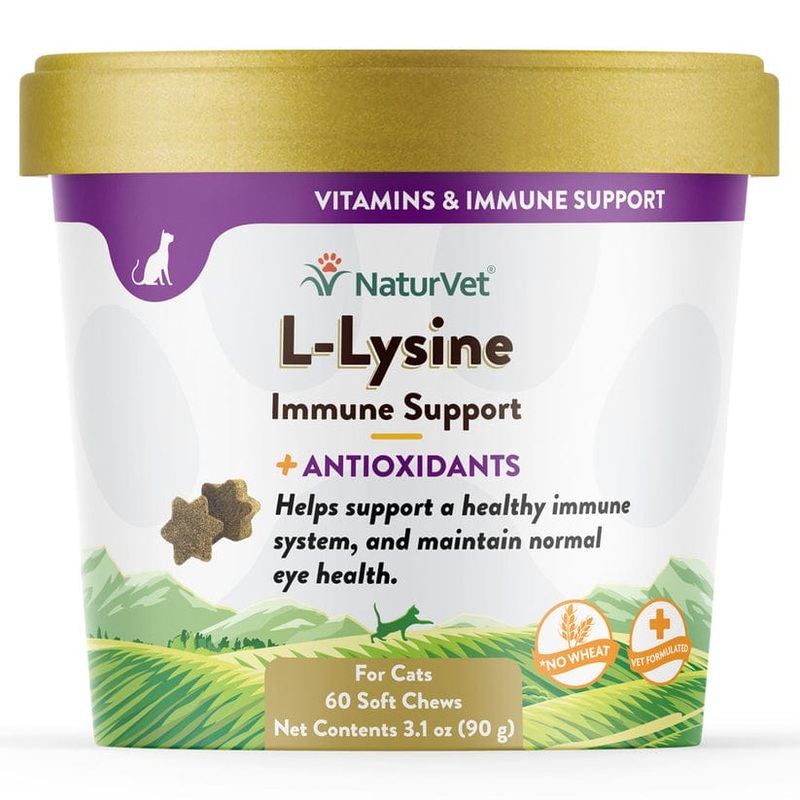NaturVet L-Lysine Immune Support Soft Chews for Cats 60 count
