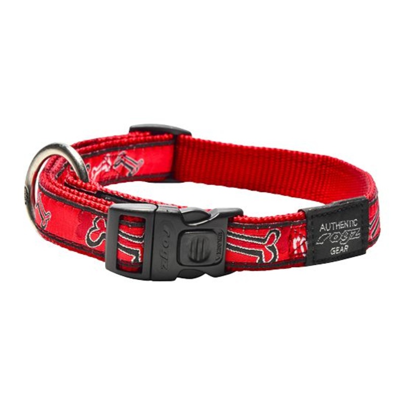 Rogz Red Bone Dog Collar – RED BONE XL