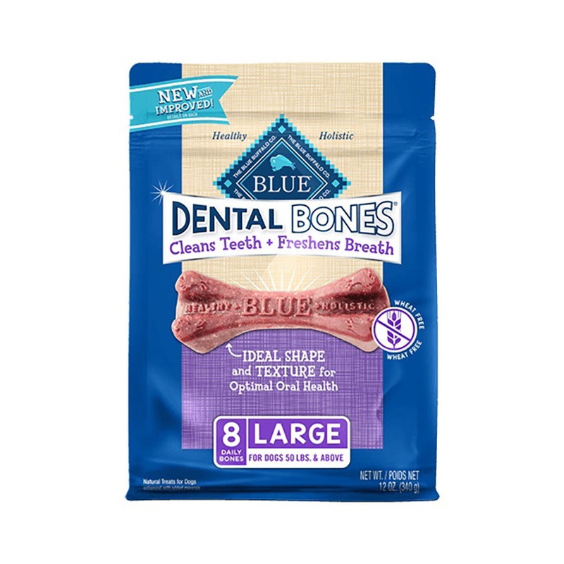Blue Buffalo Large Size Dental Bones Dog Treats 12 Oz