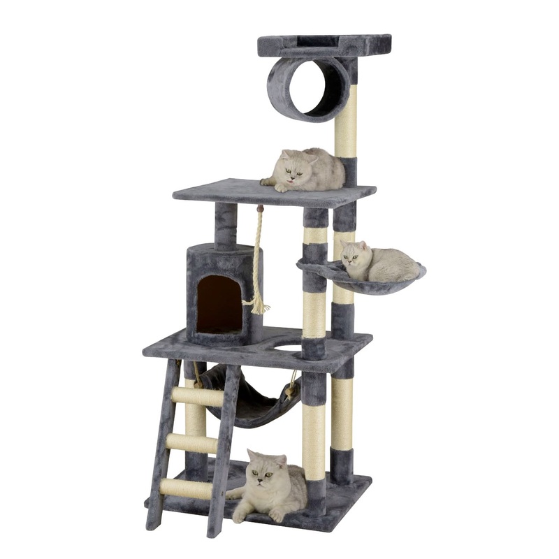 Go Pet Club 62 Classic Cat Tree with Sisal Covered Posts